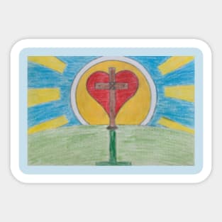 Heart felt faith Sticker